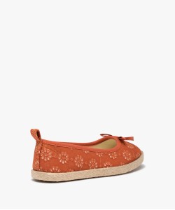 Ballerines fille dessus toile et semelle corde